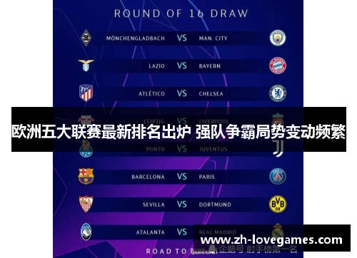 欧洲五大联赛最新排名出炉 强队争霸局势变动频繁